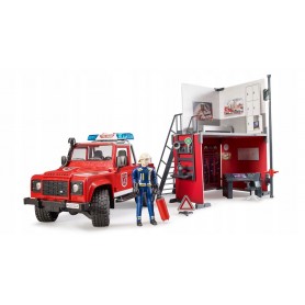 Quartel de Bombeiros c/Land Rover Defender e Figura - Bruder Quartel de Bombeiros c/Land Rover Defender e Figura - Bruder