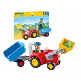 Playmobil 1.2.3 - Trator com Reboque Playmobil 1.2.3 - Trator com Reboque